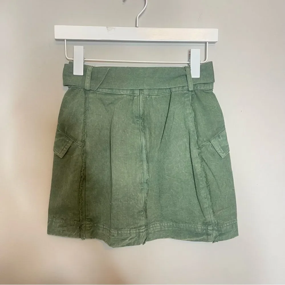 $325 Ramy Brook Camilla Belted Mini Skirt NWT